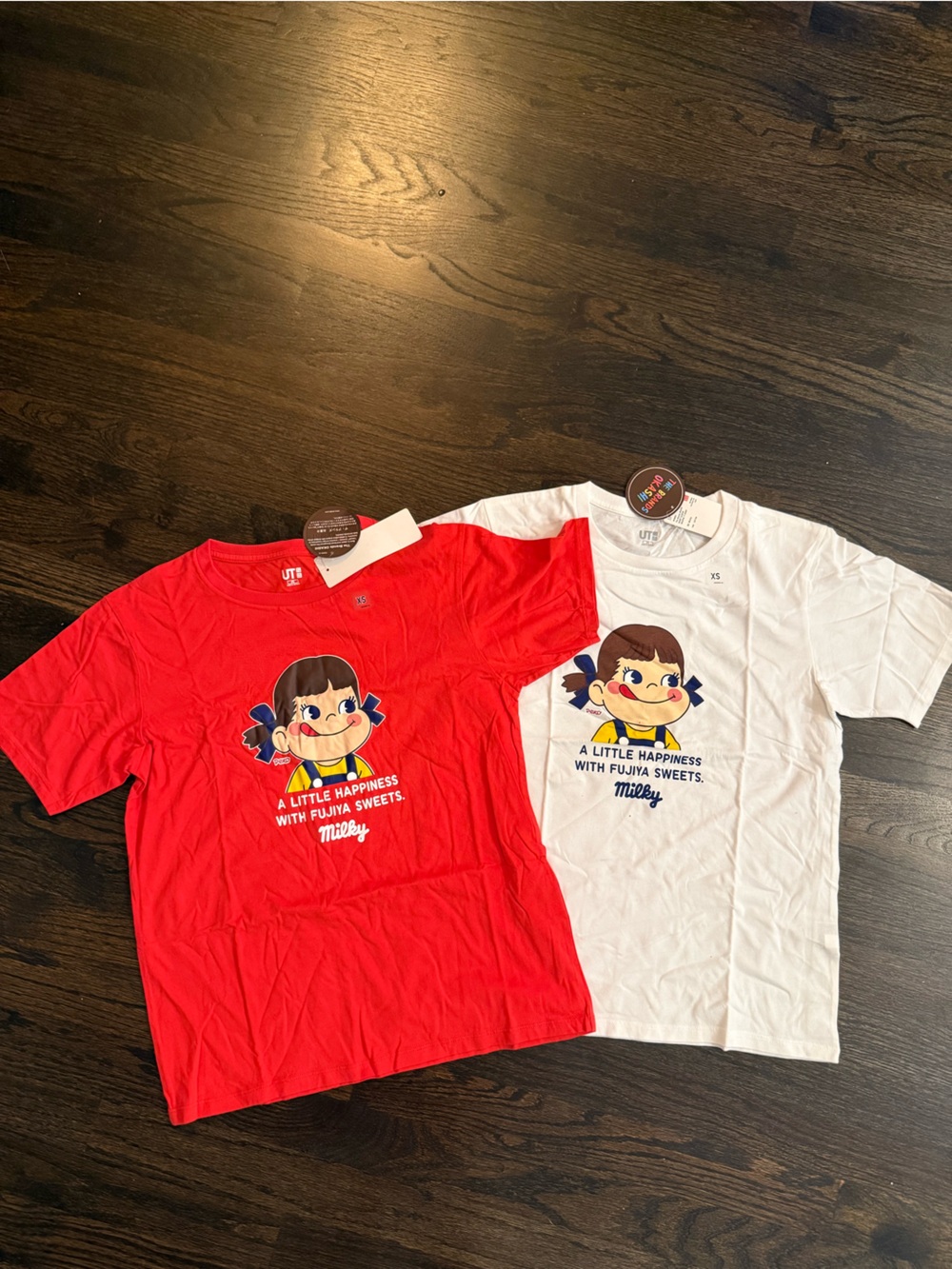 Bundle 2 Uniqlo Limited Edition x Milky Red & white Girl Character Tee Size XS